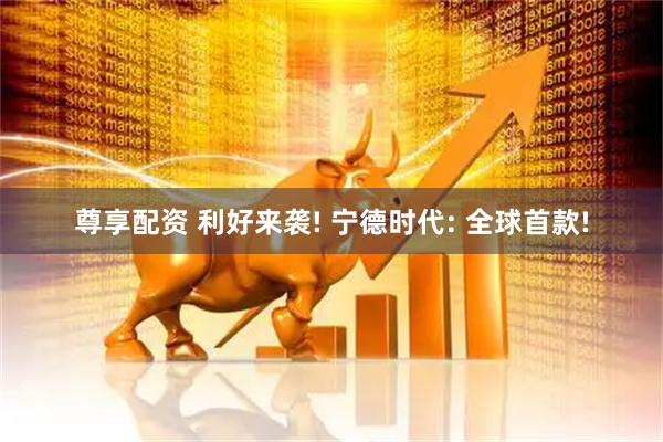 尊享配资 利好来袭! 宁德时代: 全球首款!