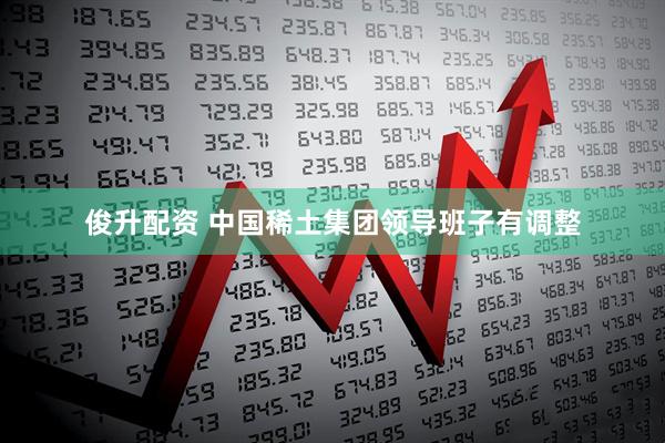俊升配资 中国稀土集团领导班子有调整