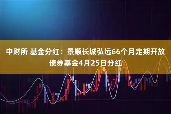 中财所 基金分红：景顺长城弘远66个月定期开放债券基金4月25日分红