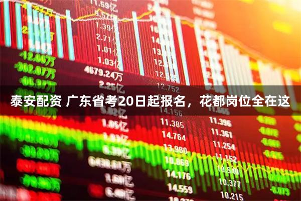 泰安配资 广东省考20日起报名，花都岗位全在这