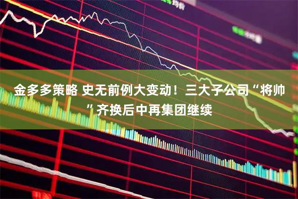 金多多策略 史无前例大变动！三大子公司“将帅”齐换后中再集团继续