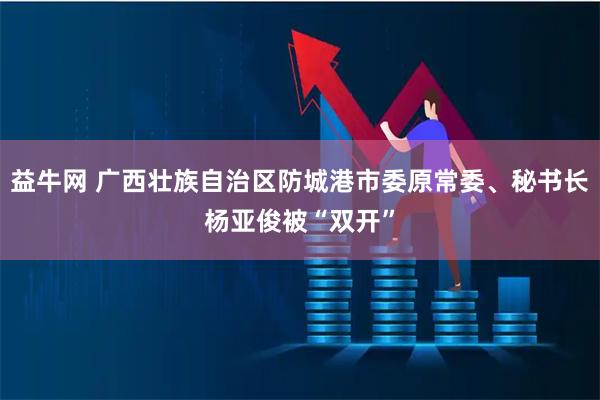 益牛网 广西壮族自治区防城港市委原常委、秘书长杨亚俊被“双开”